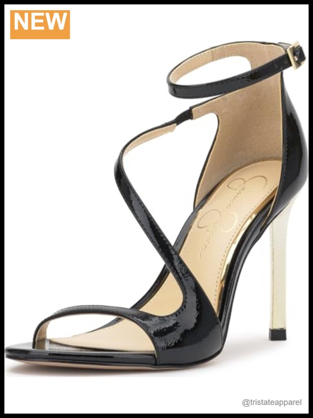 Jessica Simpson Qamille Asymmetrical Stiletto Heeled Sandals Ankle Strap